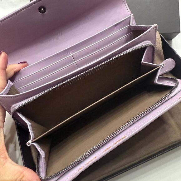 BOTTEGA VENETA Nappa Intrecciato Continental Flap Wallet in lilac - Picture 5 of 7